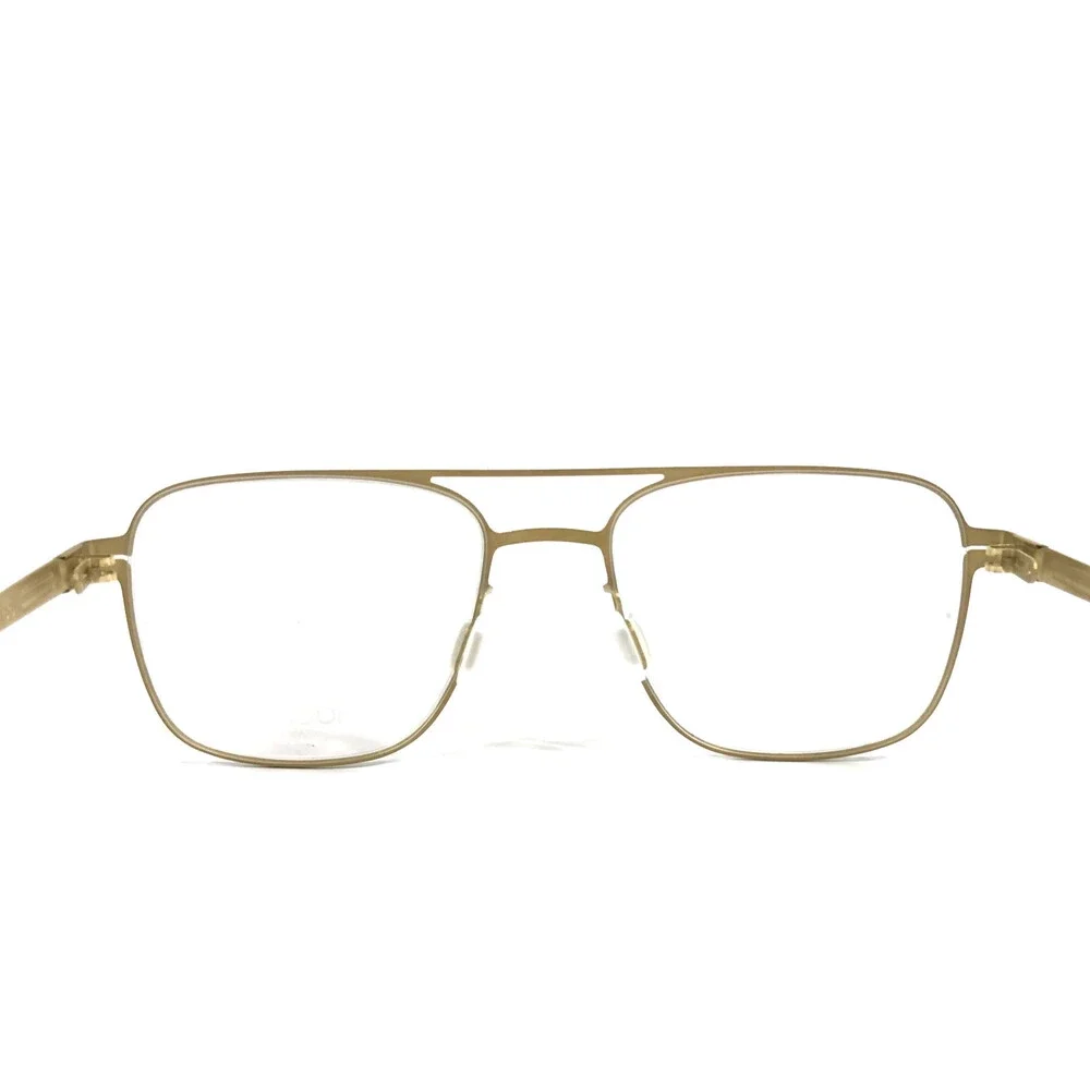 lool Eyewear Eyeglasses Frames KOSMO GD Matte Gold Square Full Rim 52-18-137